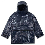 Glossy Velcro Coat - Medium Grey