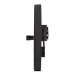 Black metal bracket on a white background