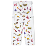 Butterfly Buckles Pants - White/Multi