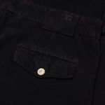 Corduroy Pockets Pants - Black/Black