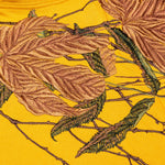 Branch Embroidery Hooded Sweatshirt - Yellow