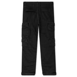 Herringbone Cotton Cargo Pants - Black