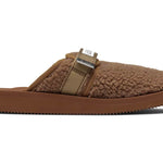 Suicoke x John Elliott Sherpa Fleece Sliders - Brown