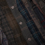 Over Dyed Ribbon Wide Shirt - Brown